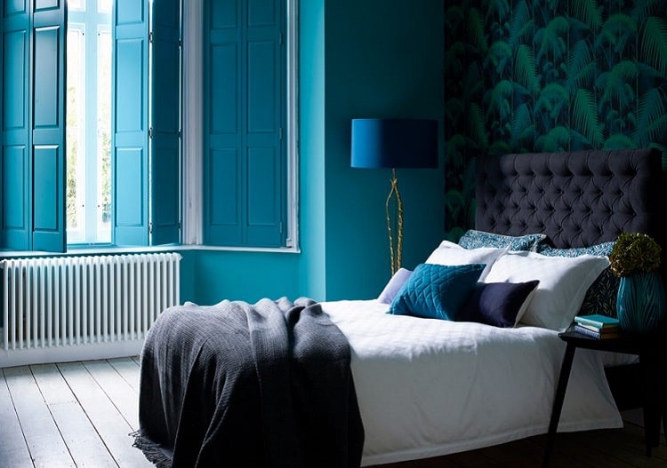 رنگ آبی برای اتاق خواب 
